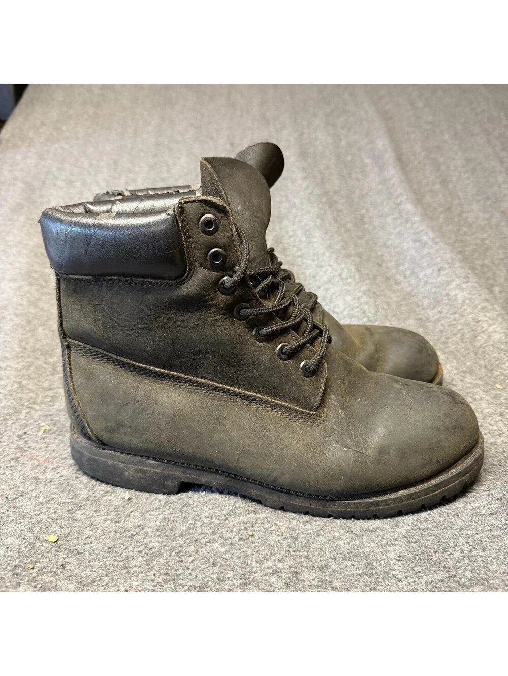 Timberland Work Combat Boots Mens Size 10 Black Nubuck Lace Up Outdoor Casual